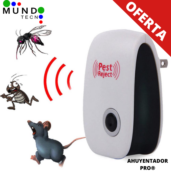 Ahuyentador PRO®️ Ultrasónico Roedores e Insectos + Envio GRATIS