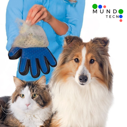 Guante Saca Pelos , Pelusa Y masajes Perros y Gatos Pack x1 Unidades