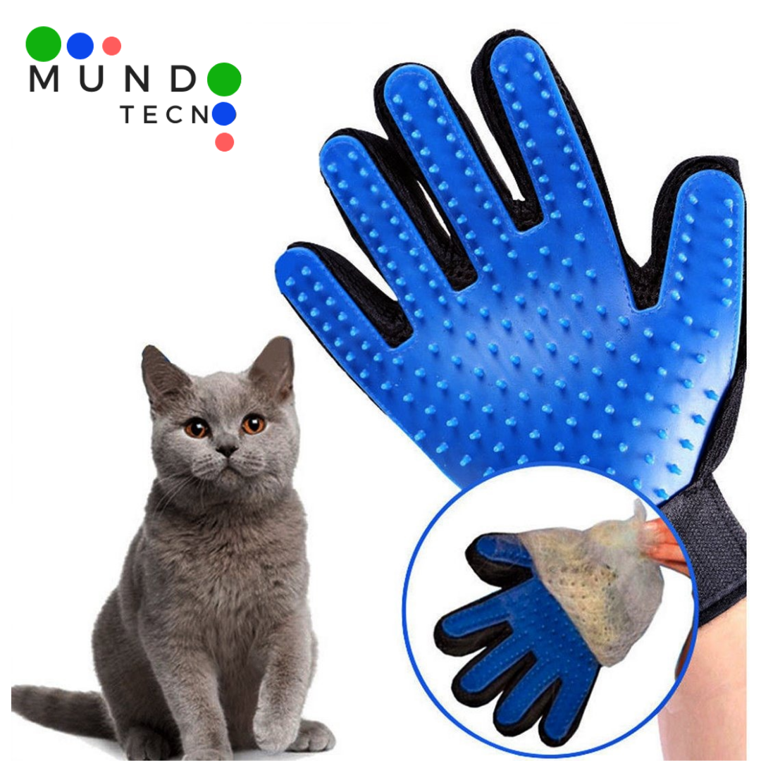 Guante Saca Pelos , Pelusa Y masajes Perros y Gatos Pack x1 Unidades