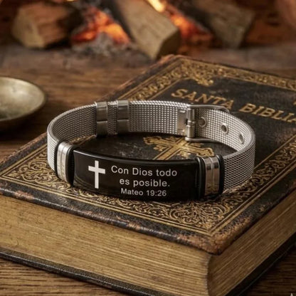 🙏Mateo 19:26 ❤️ Pulsera de FE 🙏
